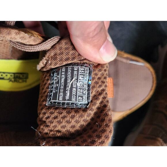 NWOT SKECHERS LEATHER SELMEN-LORAGO HIKING SHOE 9.5 BROWN WATER REPELLENT - Picture 8 of 9